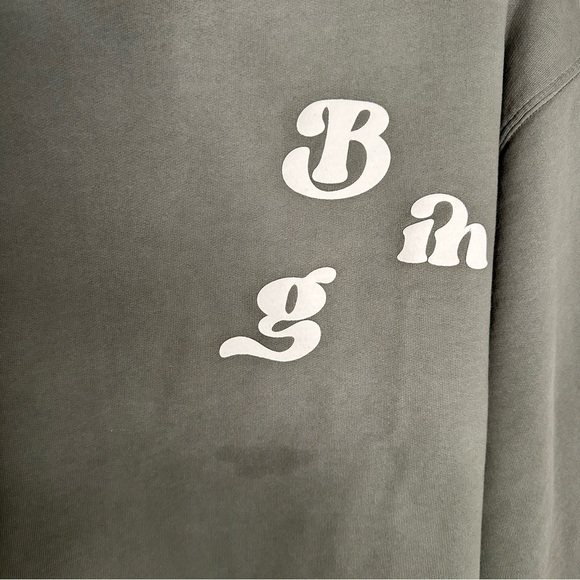 ANINE BING Cody Vintage Logo Sweatshirt Green SZ S - Picture 5 of 8
